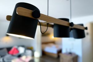 Essbereich Designerlampe Detail